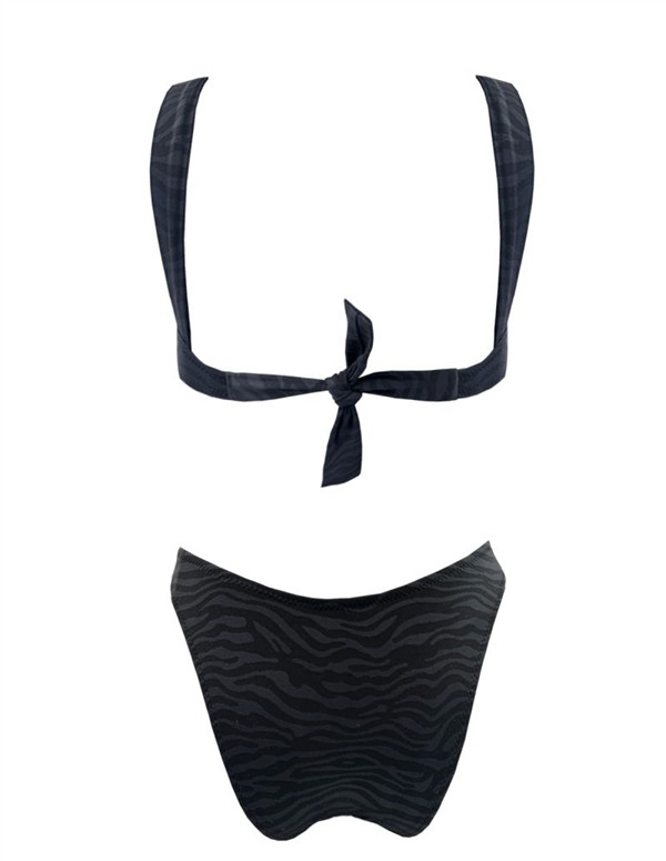 EMMA 911 ZEBRA WIRE BIKINI BLACK